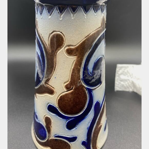 Gres D'Alsace BetschDorf Schmitter Pottery Candleholder Salt Glaze Signed - Picture 4 of 9